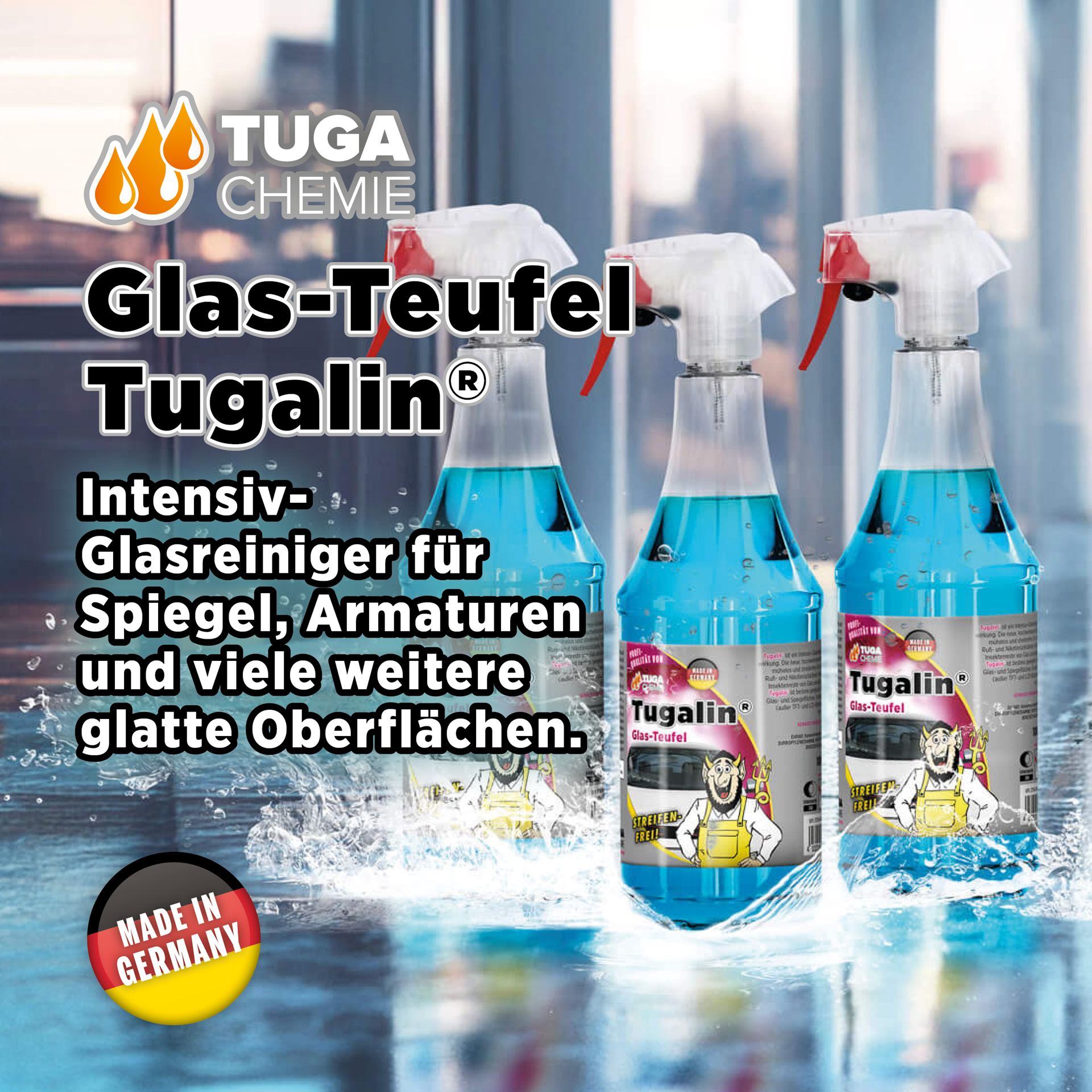 TUGA Tugalin® Intensiv-Glasreiniger für Fenster und Fahrzeugscheiben