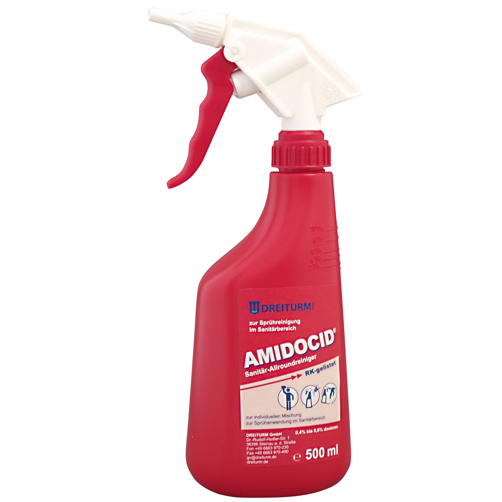 Dreiturm AMIDOCID® Sanitärreiniger - 500 ml Leer-Sprühflasche