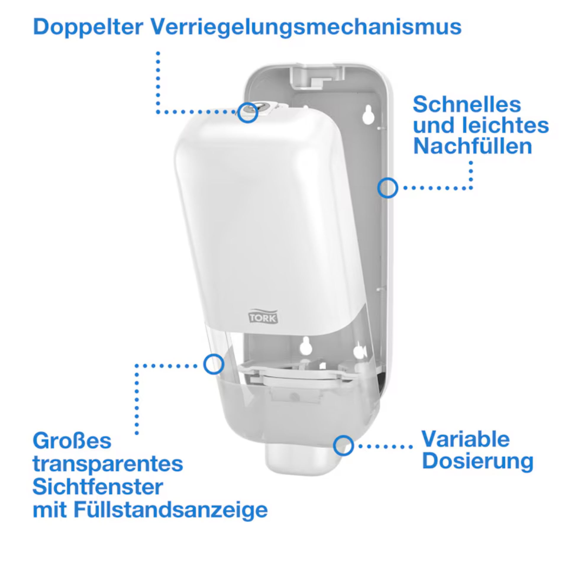 * Tork Spender für Seifen und Händedesinfektionsmittel Weiß S4 - 564500