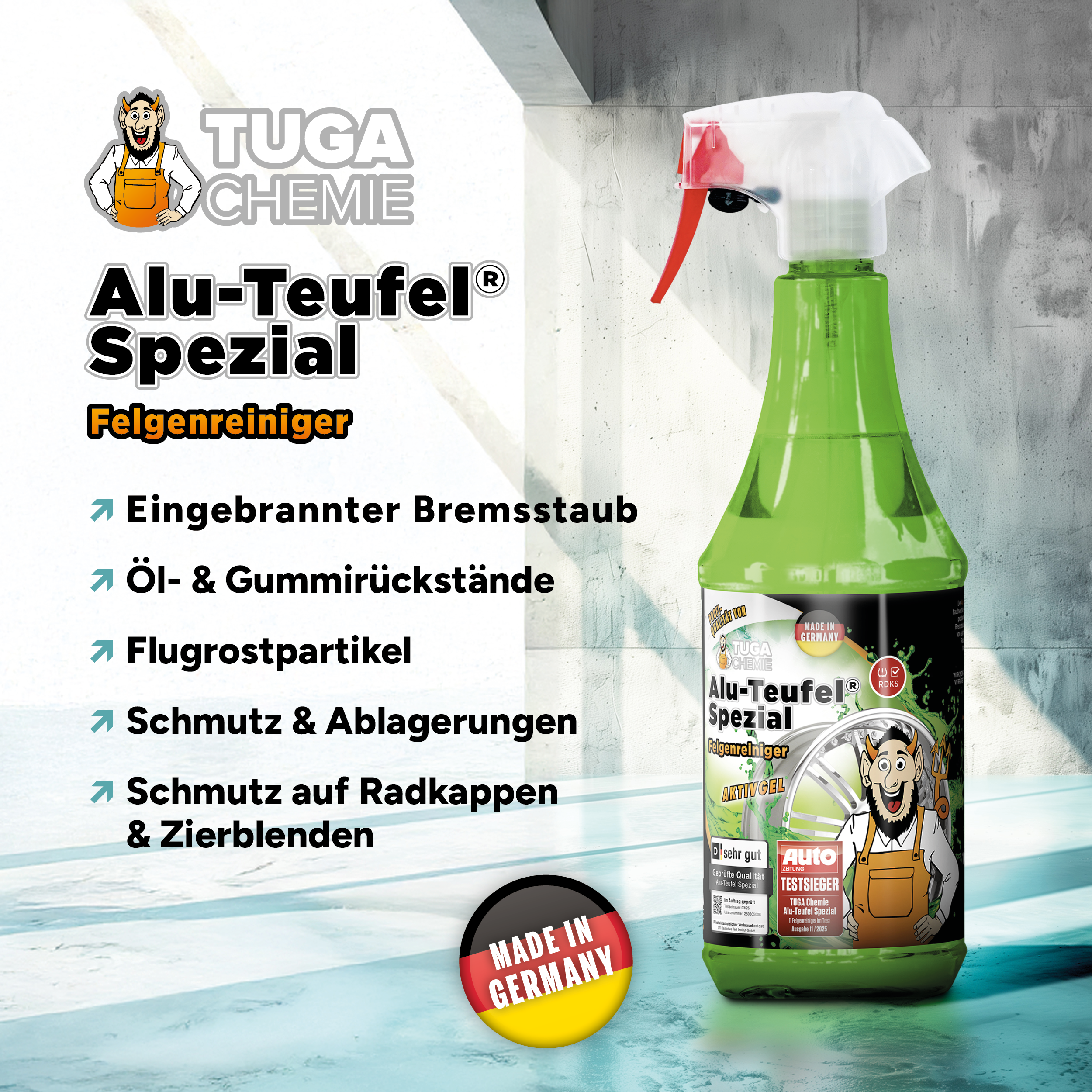 TUGA Chemie - Aluminium-Teufel(R) Spezial Felgenreiniger
