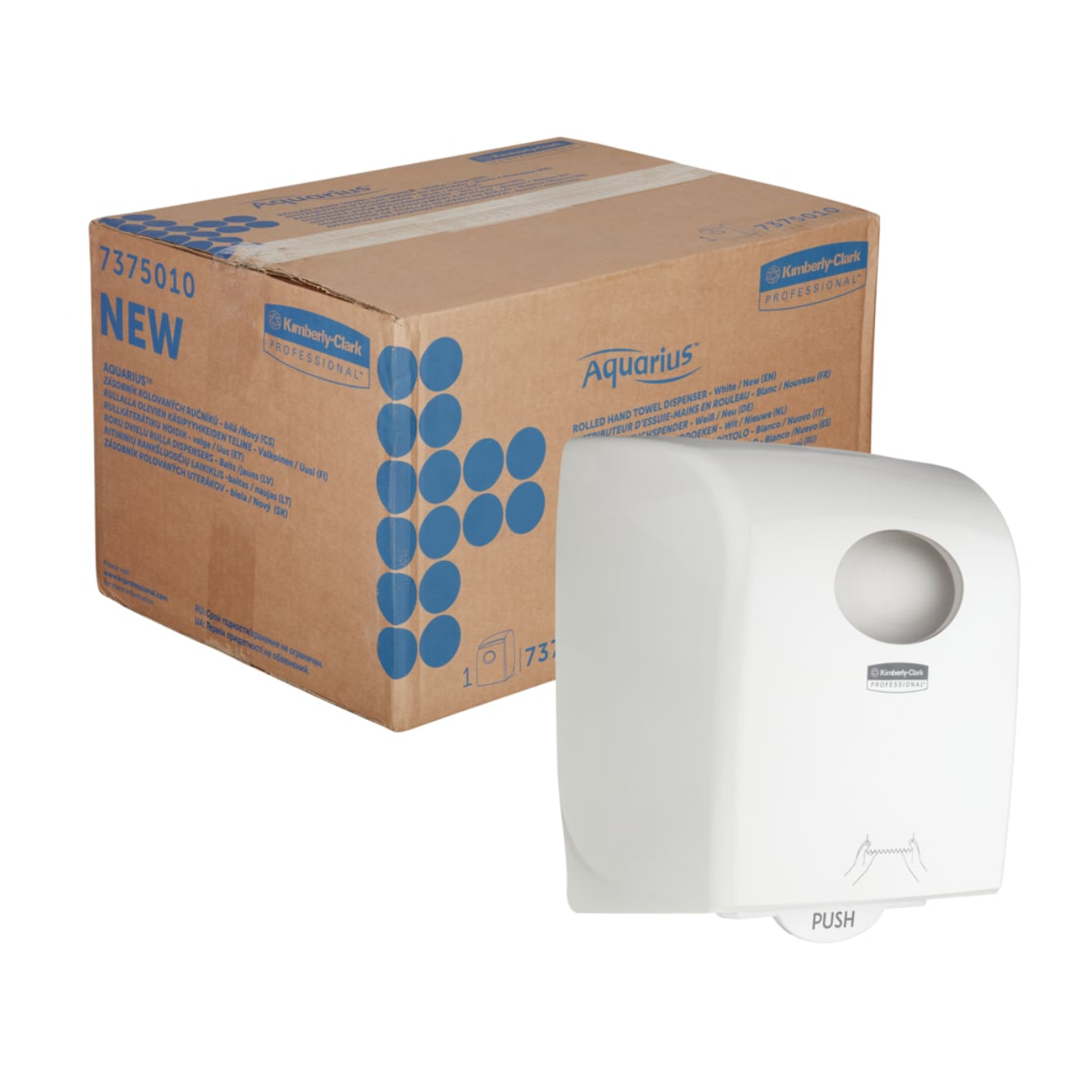KCP Aquarius™ Papierhandtücher Rollenspender 7375 – 1 x Papiertuchspender - weiß