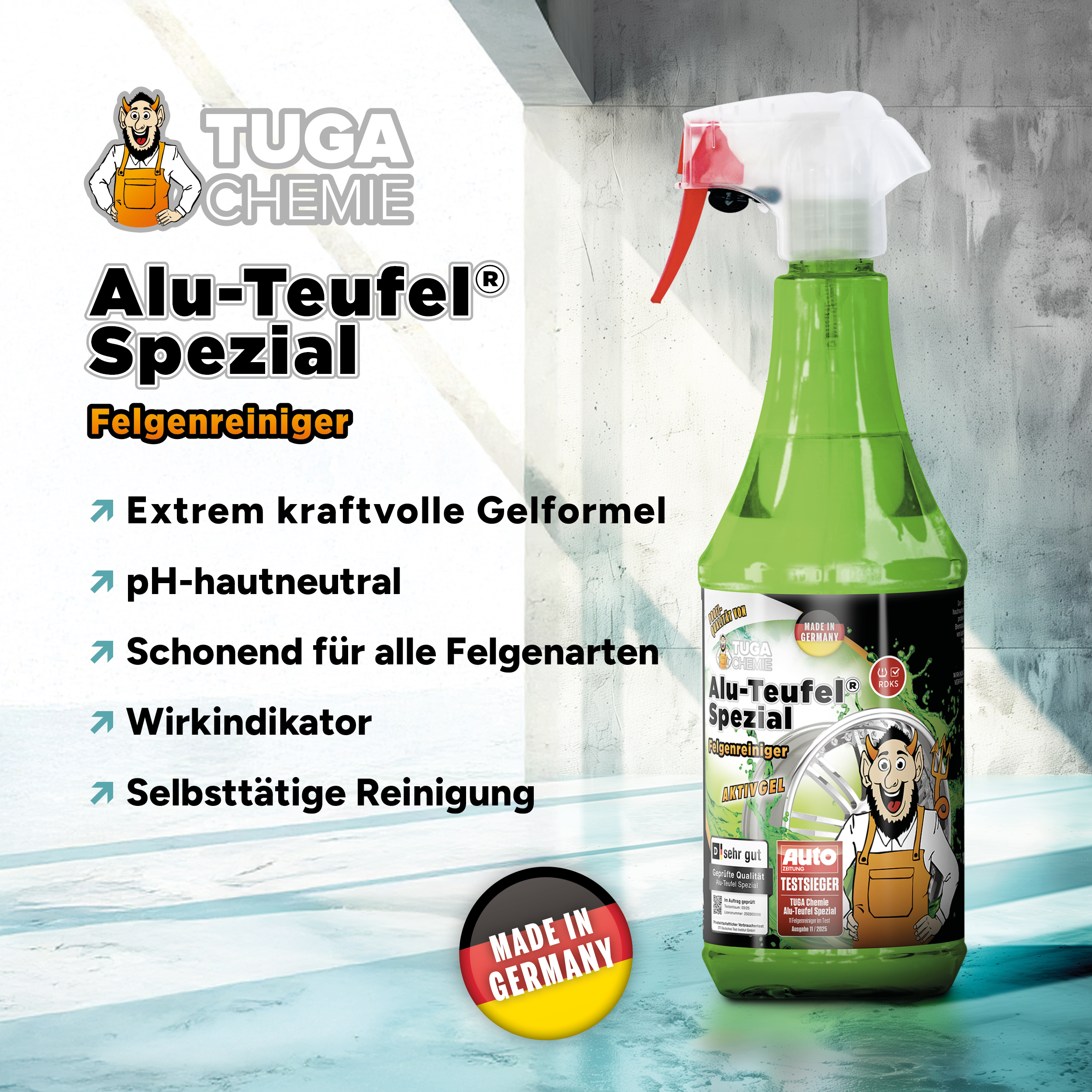 TUGA Chemie - Aluminium-Teufel(R) Spezial Felgenreiniger