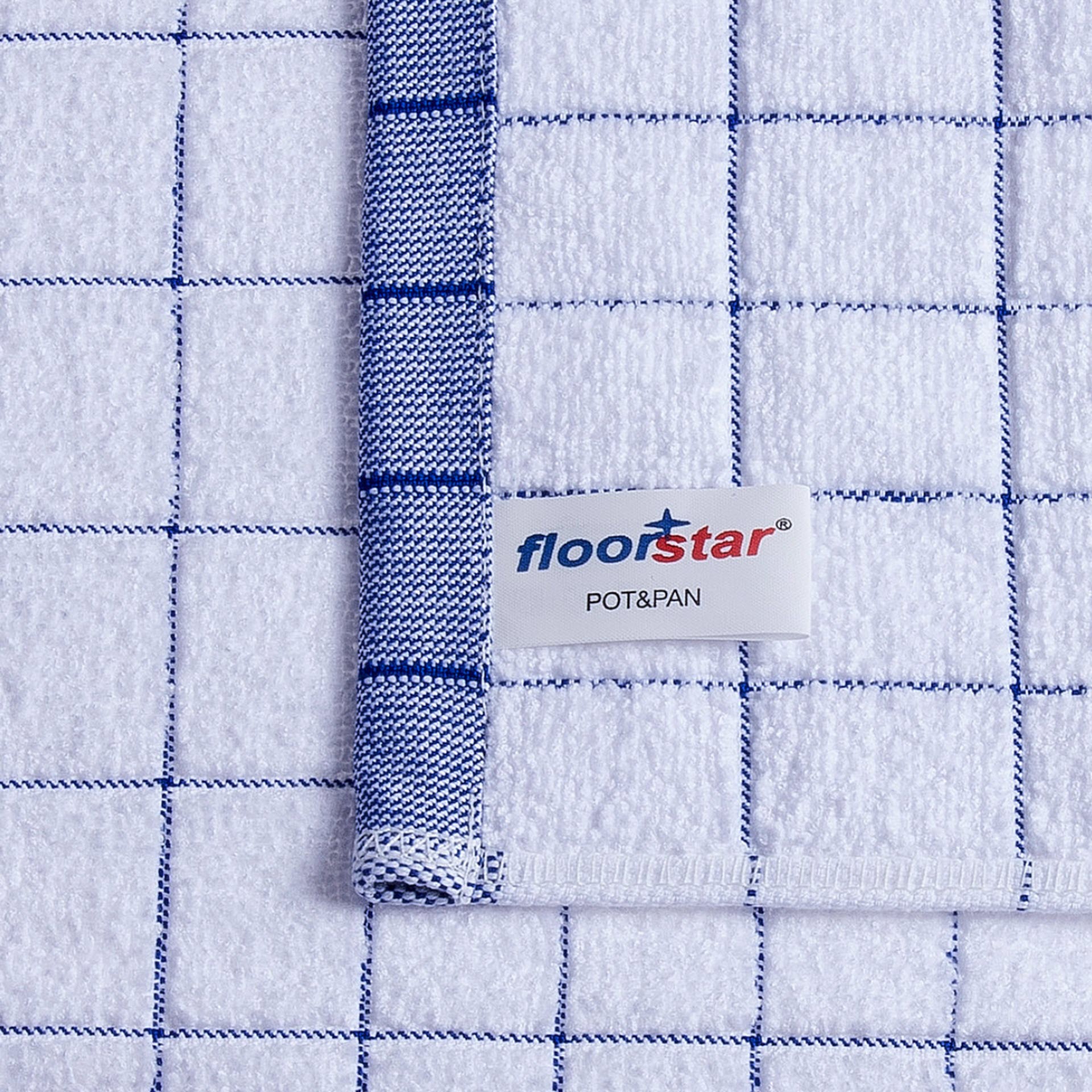 Floorstar Profi Microfaser - Geschirrtuch POT & PAN - 5er Pack (gelb-weiß)