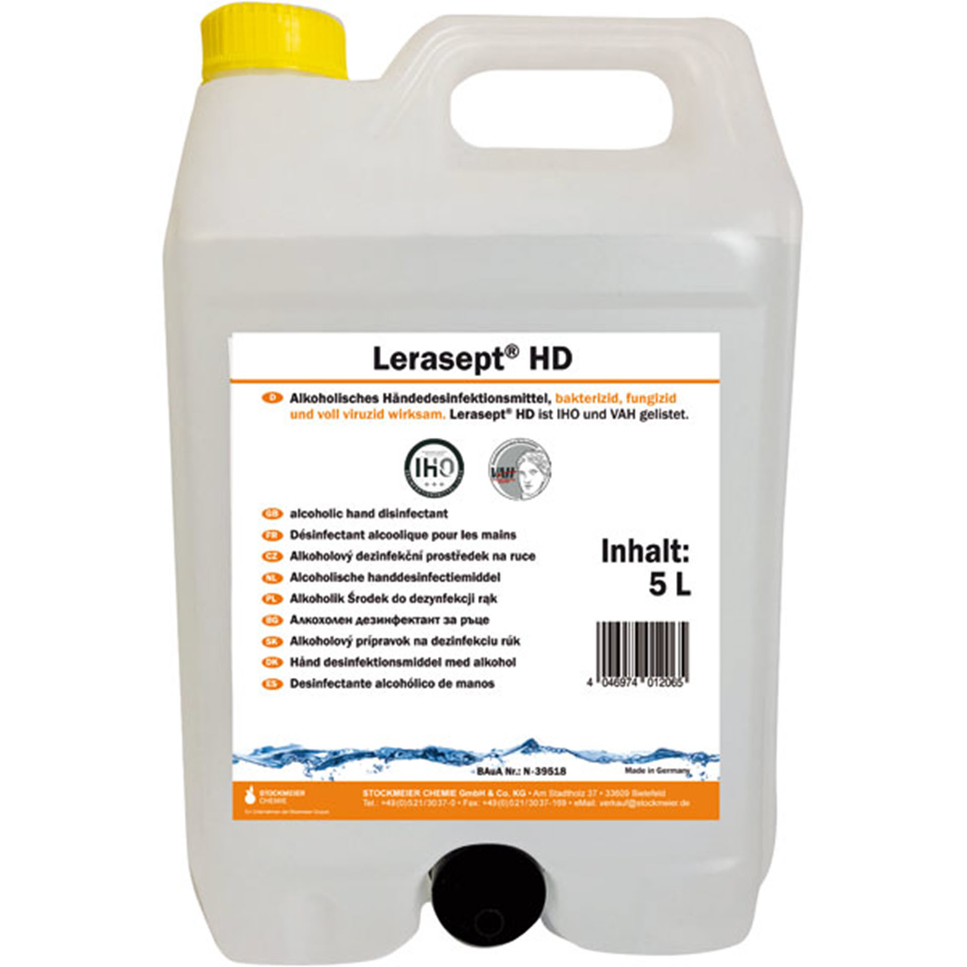 Lerasept® HD - Alkoholische Händedesinfektion - 5 Liter Kanister