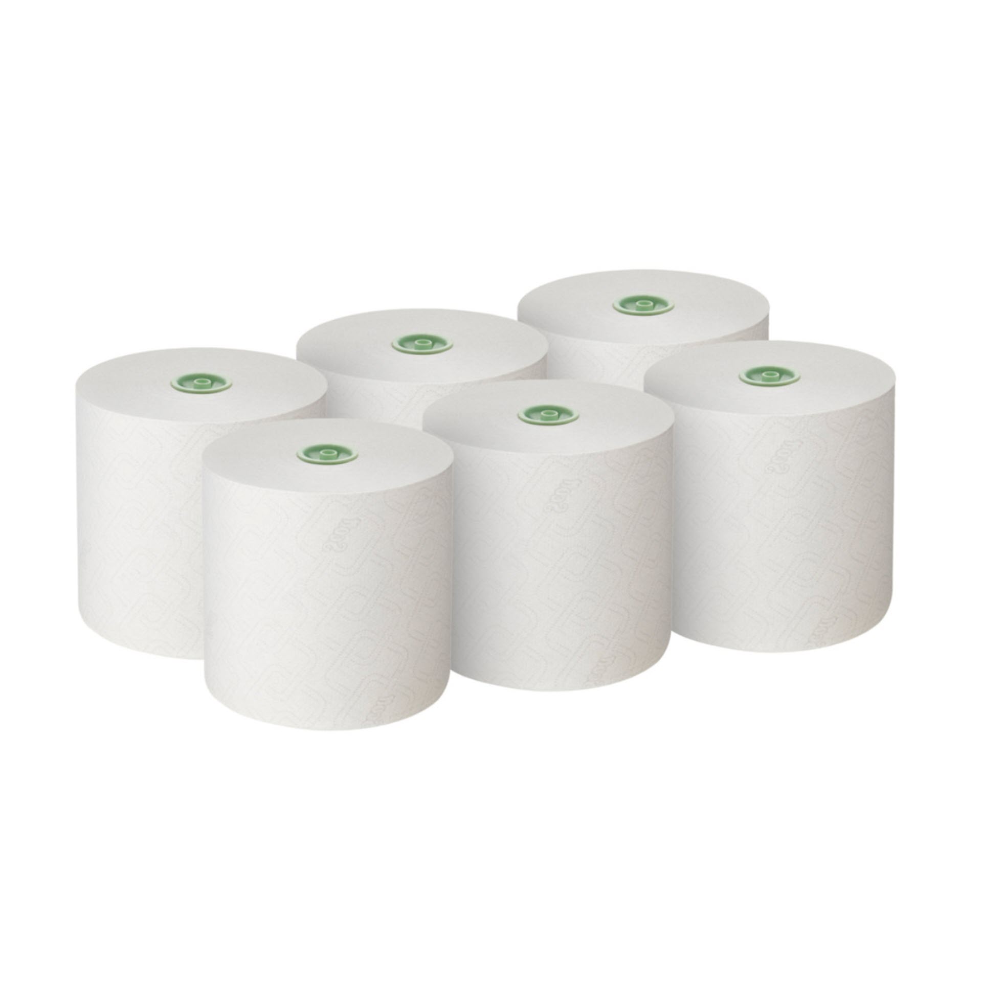 KCP Scott® Essential™ Rollenhandtücher 6638 – E-Roll Papierhandtuch-Großrolle – 6 x 380 m weiße Papiertuchrollen 