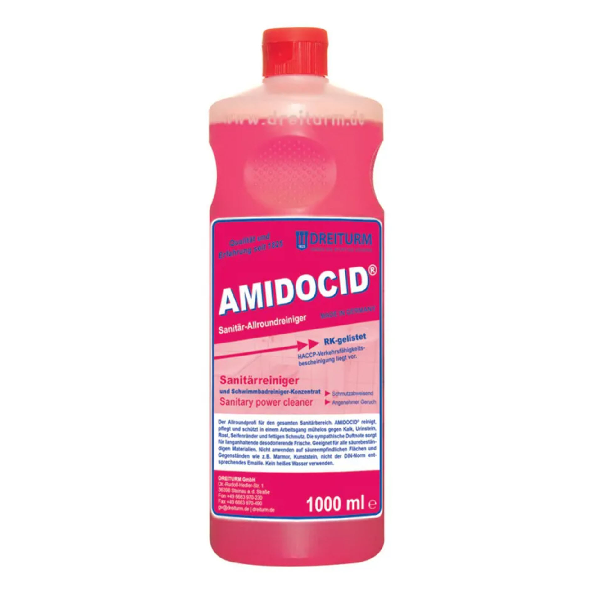 Dreiturm AMIDOCID® Sanitärreiniger - 1 Liter Rundflasche