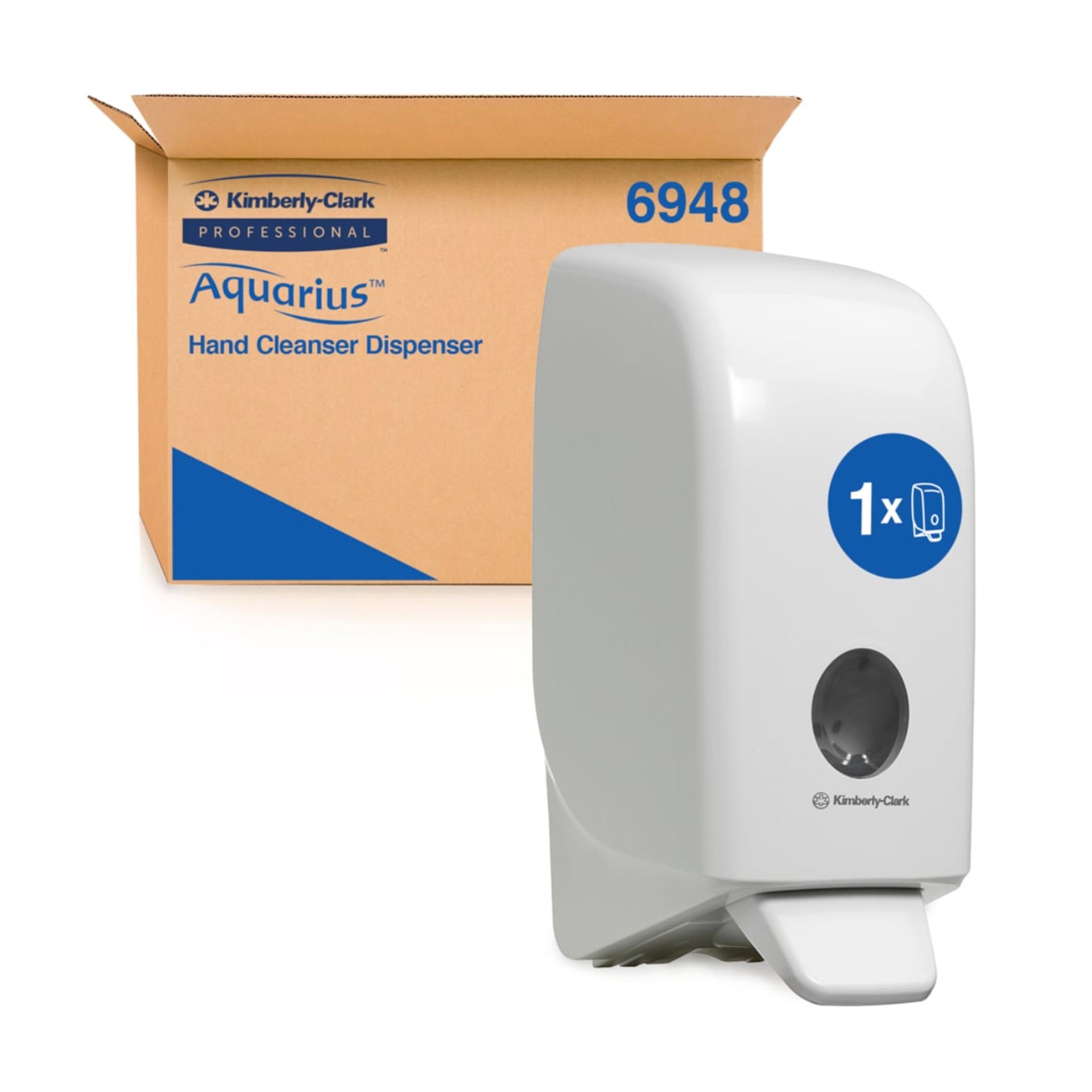 KCP Aquarius™ Seifen-Spender für Waschlotion 1 Liter - 6948 - Kunststoff weiß